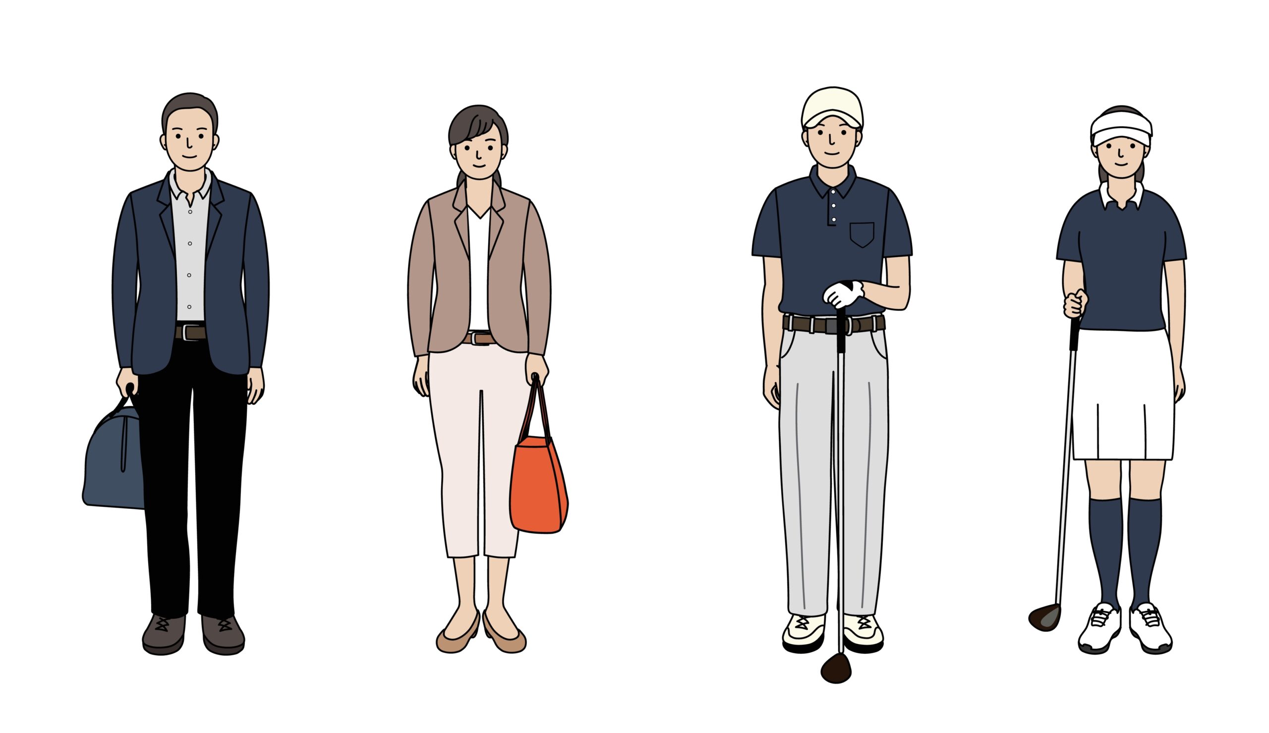 ゴルフの服装のマナーいい例イメージ