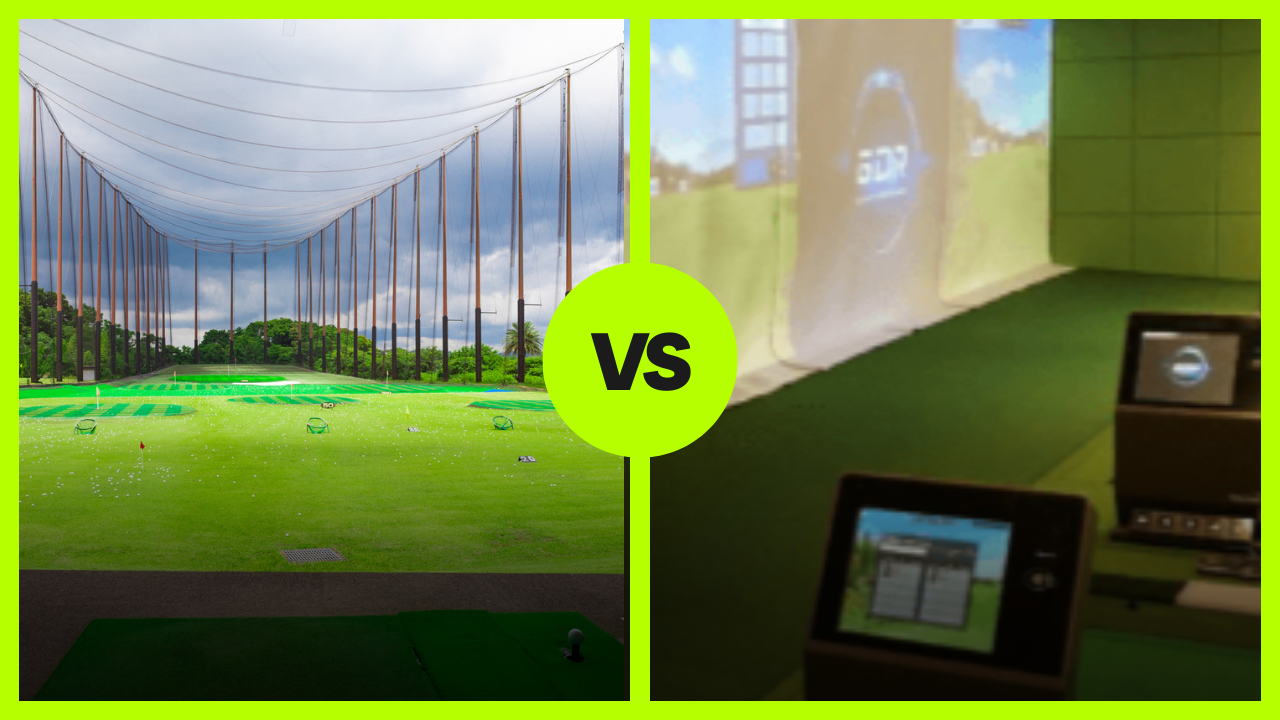 屋外ゴルフ練習場とインドア練習場はどっちがいい？メリット・デメリットを徹底比較【目的別おすすめも紹介】アイキャッチ画像