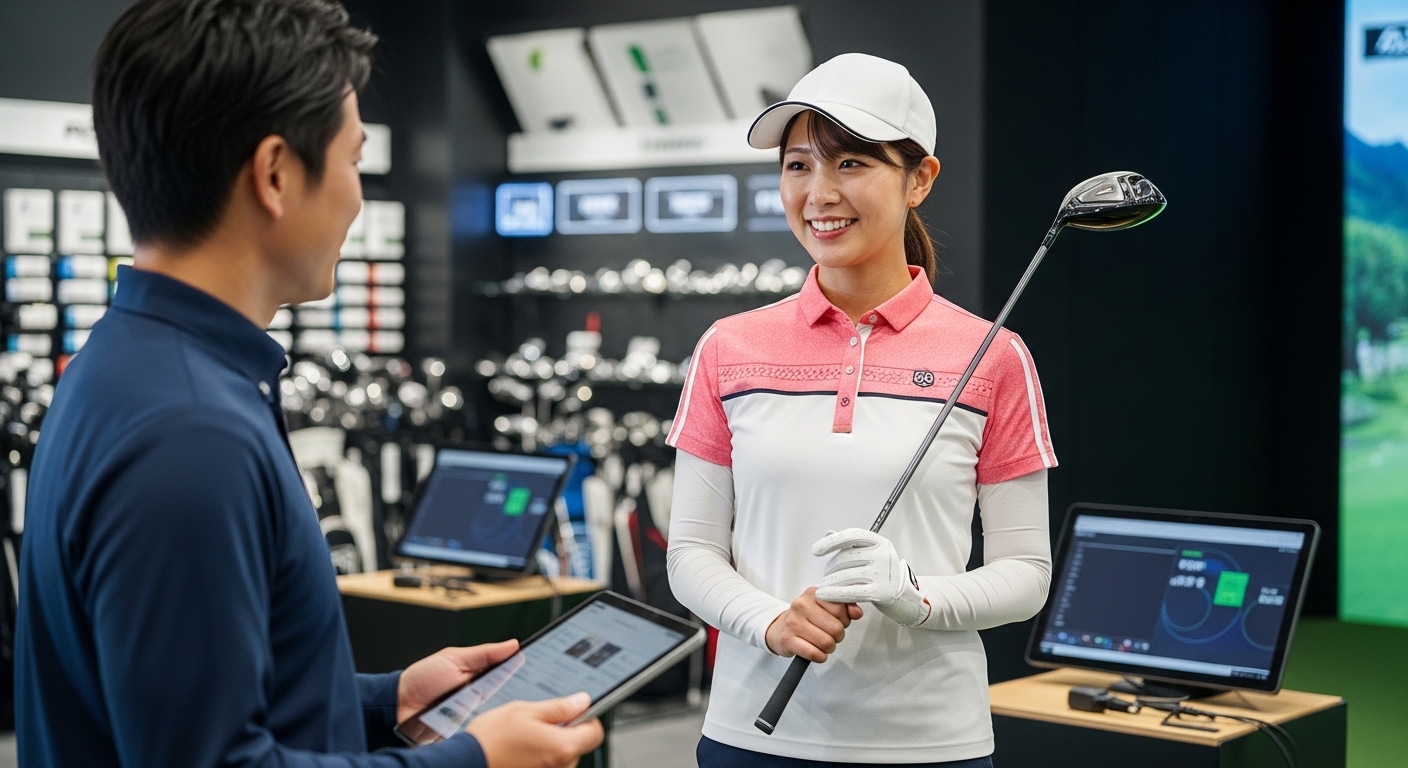 新作ドライバーをフィッティングしているイメージ画像