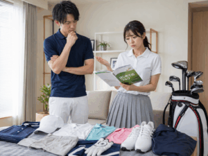 ゴルフ初心者のラウンドデビュー完全ガイド｜コース選び・服装・マナー等気を付けるポイントをやさしく解説アイキャッチ画像